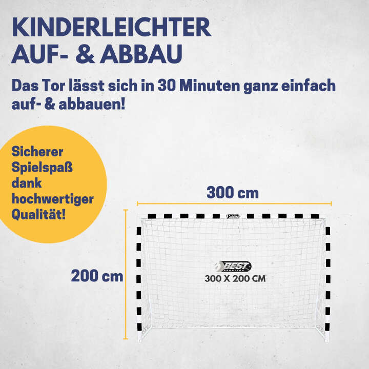 BEST SPORTING Fußballtor Soccer 300 x 200 cm